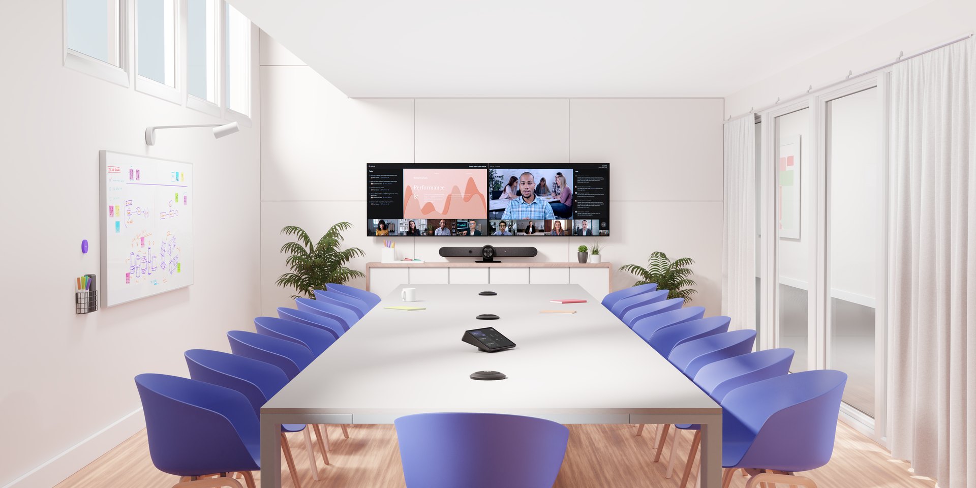 대형 회의실 화상회의 환경